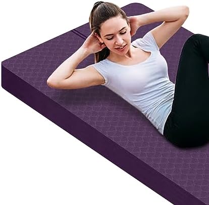nuveti Large Exercise Mat - 15mm/20mm/30mm Thick Yoga Mat | Workout Mat for Fitness, Yoga, Pilates, Stretching & Floor Exercises for Women & Men with Free Carrying Bag