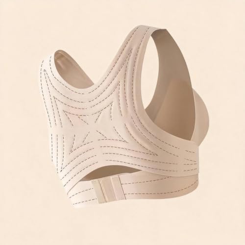 Posture Corrector Bras Women Front Closure Cross Back Wireless Posture Bra