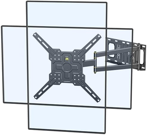 FORGING MOUNT Corner TV Mount with 25.6" Long Arm,Portrait Vertical Full Motion TV Wall Mount Swivel Tilt Articulating Arm Wall Mount Bracket for 26-65“ Screens,Load 77lbs,VESA 400x400mm,Fit 16" Stud