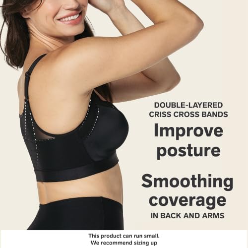 Leonisa Multi-Benefit – Posture Corrector Bra, Wireless Front Closure Posture Bra with Contour Cups and Back Support