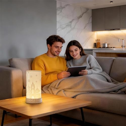 Rotatable Cordless Table Lamp, 3 Color Temperature Bedside Lamps with USB C Charging, Touch Control Rechargeable Battery Powered Nightstand Lamp for Bedroom, Nursery, Home Decor
