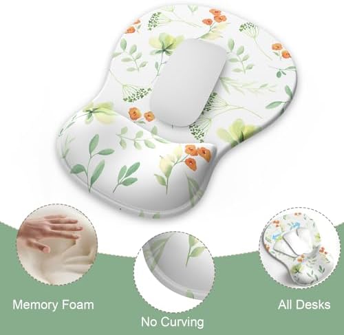 AKIT Ergonomic Mouse Pad with Wrist Support & Keyboard Wrist Rest Set