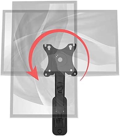Single Monitor Premium Wall Mount for 17" - 27" Computer Screens - Flexible tilt 75x75-100x100 VESA Monitor Arm - Holds Monitors Up to 15.4Lbs - (ADD-AVWMB)