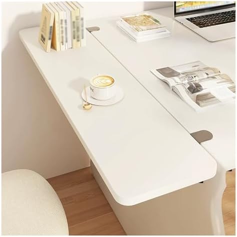 Clamp On Desk Extender, 90 Degree Foldable Desktop Extension Board, Ergonomic Keyboard Tray Extender for Office Desk, Dining Table, Window Sill & Bookshelf Space Saving White 20x70cm (7.9inx27.6in)