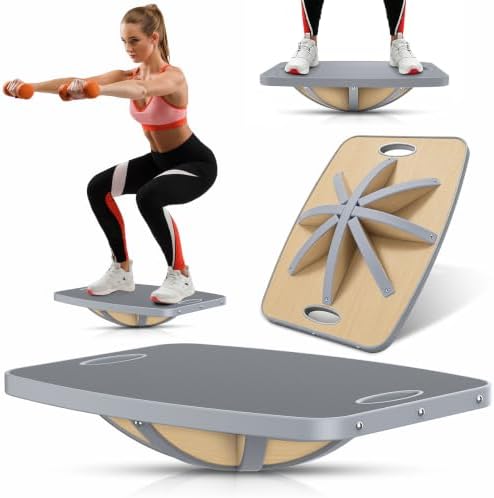 Advanced Wood Balance Board, Table Balance Board, Office Swing Board, for Physical Therapy, Fast Fitness Training and Outdoor Sports Balance Training Device