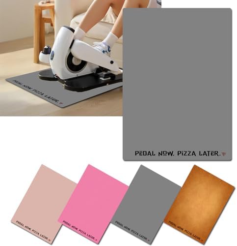 Elliptical Mat for Under Desk Elliptical Machine - Non-Slip Floor Mat for Ellipse Leg Exerciser, Legxercise Pro & Pedal Exerciser - Workout Mat for Home & Office Stability & Floor Protection grey