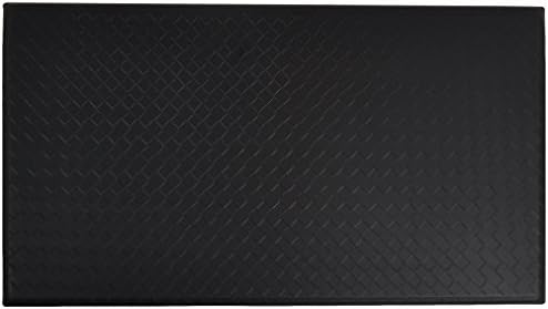 Amazon Basics Anti-Fatigue Standing Mat, Non-Slip, Cushioned, Stain Resistant Comfort Mat for Home, Office and Standing Desk, 20" x 36" x 0.6", Geometric, Black, 5-Pack