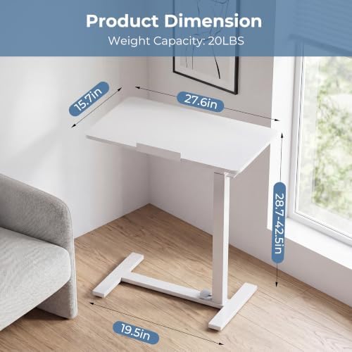 DUMOS Adjustable Rolling Desk, Standing Desks, Overbed Table