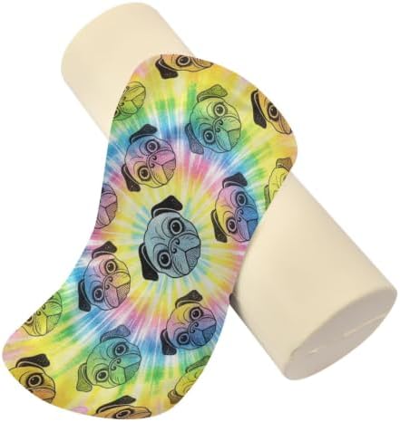 Decorative Bolster Pillow for Legs Massage Table Tie Dye Colorful