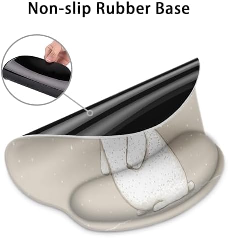 Britimes Ergonomic Mouse Pad with Wrist Support, Easter Rabbit
