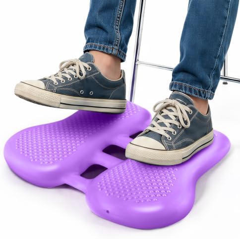 ADHD Tools for Kids Fimeetoy Wiggle Feet Cushion,Fidgets for Kids,Sensory Foot Cushion for Fidgety Feet,Quiet Fidget for Focus,Autism Special Education Classroom Must Haves,Balance Board-Purple