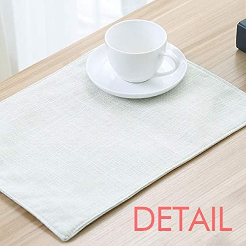 DIYthinker Graceful Yoga Girl Stretching Keep Healthy Placemat Pad Kitchen Woven Heat Resistant Cushion Rectangle