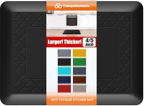 4/5 Inch Thicker Kitchen Mats Anti Fatigue Comfort Mat Standing Desk Rugs