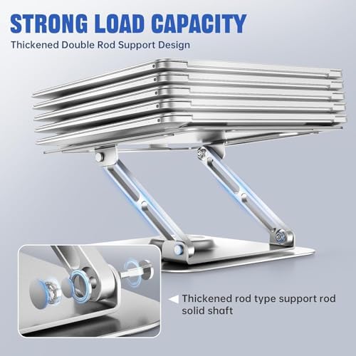 Laptop Stand for desk(360°Rotating),Aluminum laptop Riser for 10-16"Laptops