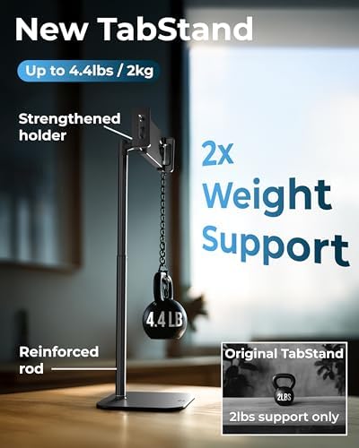 COOPER TabStand 20" Tall iPad Stand for Desk, Portable Monitor Stand Holder