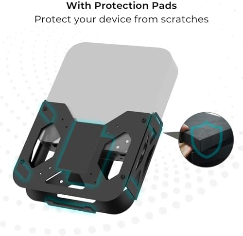 Mount Only for Mac Mini Mount M1 M2 M2 Pro 2011–2023, Wall and Under Desk Mount, Attach to Monitor Arm and VESA Mount Behind Monitor 75×75 100×100, wr Cable Ties, Metal Bracket, Space-Saving Design