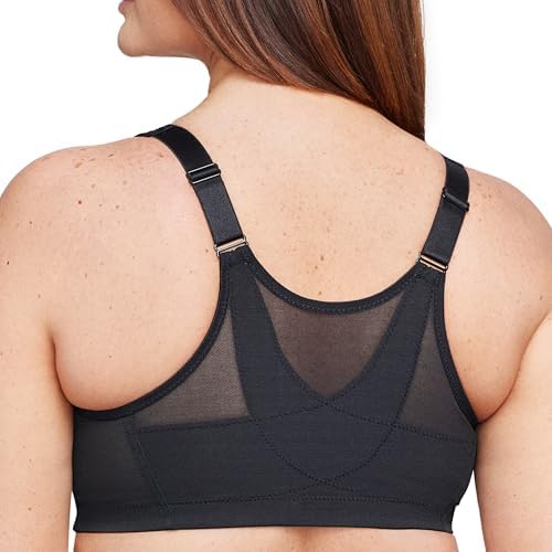 Glamorise Full Figure Plus Size MagicLift Front-Closure Posture Back Bra Wirefree #1265