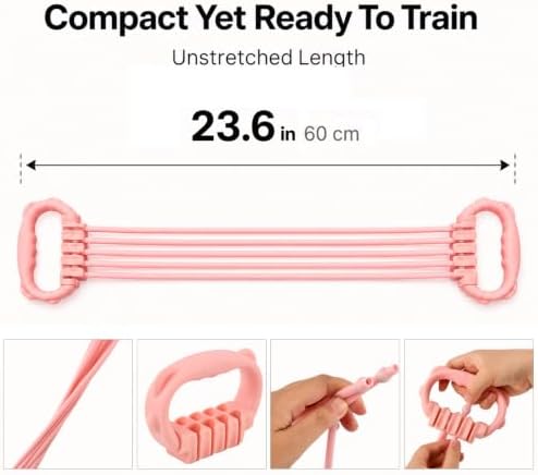 Figure 8 Resistance Band,15LB-120LB, 8 Level Adjustment Exercise Bands for Women & Men - Yoga Stretching Belt