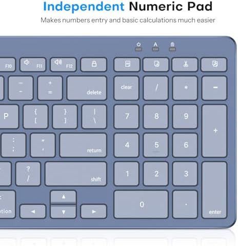 OMOTON USB-A & Type-C Dual Interface Wired Keyboard for Mac,Numeric Keypad
