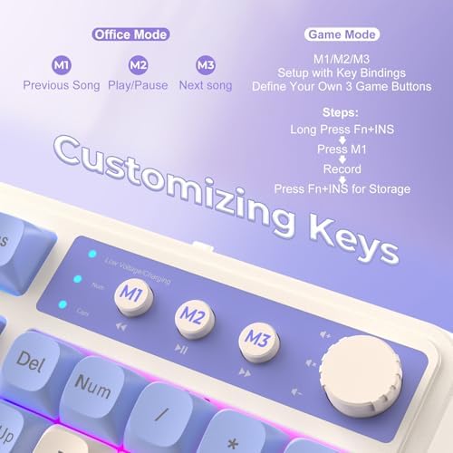 AULA S99 Wireless Keyboard,Bluetooth Computer Gaming Keyboards