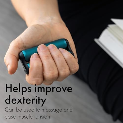 ONO Roller - Handheld Fidget Toy for Adults | Help Relieve Stress, Anxiety, Tension | Promotes Focus, Clarity | Compact, Portable Design (Teal, Junior Size - Aluminum)