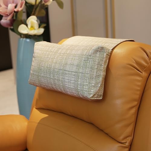 Velvet Recliner Headrest Pillow, Non-Slip Neck Support, Stripes