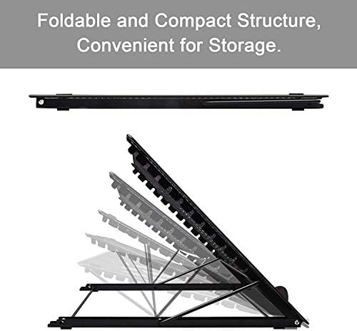 Fayet Large Version Adjustable Light Pad Stand, 12 Angle Points Skidding Prevented Holder for XP-Pen Artist, Compatible with 10" ~ 17" Notebooks, Drawing Monitor/Huion A2 A3 Light Board
