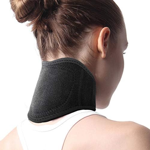 Adjustable Neck Support Brace Soft Compression Neck Protector Wrap Cervical Collar Breathable Physical Therapy Neck Brace Supports Pain Pressure Relief Sleeping Device for Chronic Neck Stiffness