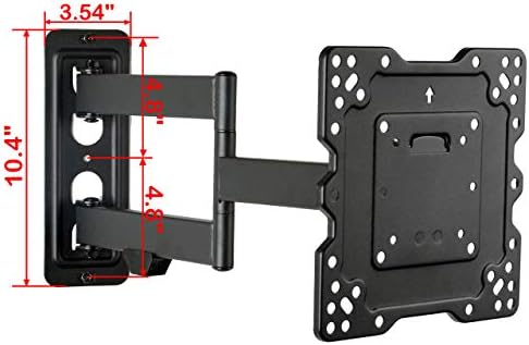VideoSecu ML531BE2 TV Wall Mount kit with Free Magnetic Stud Finder and HDMI Cable for Most 26-55 TV and New LED UHD TV up to 60 inch 400x400 Full Motion with 20 inch Articulating Arm WT8 (Pack of 2)