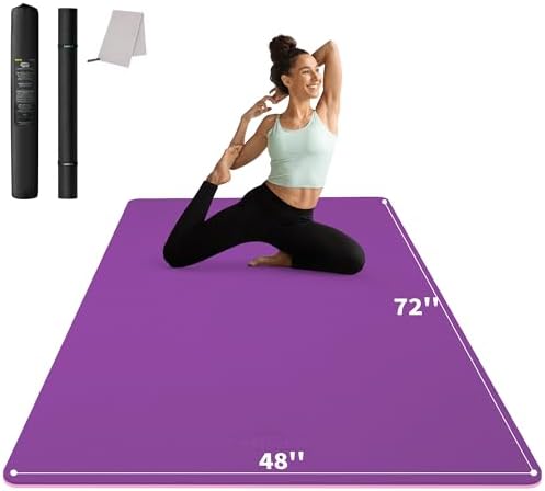 CAMBIVO 72''x48'' Large Yoga Mat, Extra Thick TPE Workout Mat