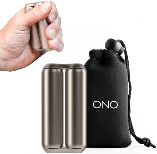 ONO Roller - Handheld Fidget Toy for Adults | Help Relieve Stress, Anxiety, Tension | Promotes Focus, Clarity | Compact, Portable Design (Titanium, Junior Size - Titanium)