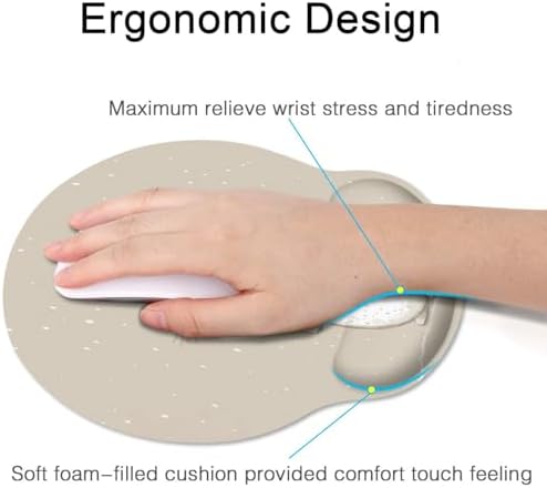 Britimes Ergonomic Mouse Pad with Wrist Support, Easter Rabbit