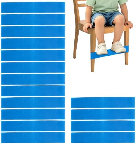 Chair Bands for Kids with Fidgety Feet, 16 Pack Desk Fidget Bands for Classroom, ADHD Tools for Kids Teacher School Classroom Home Sensory ADHD ADD Autism Needs (Blue)
