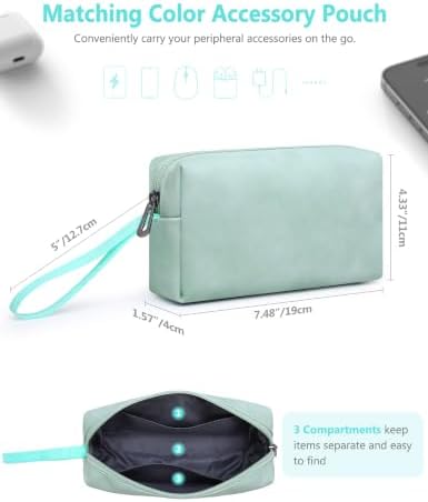 HYZUO 15-16 Inch Laptop Sleeve Case Bag with Stand, Mint Green