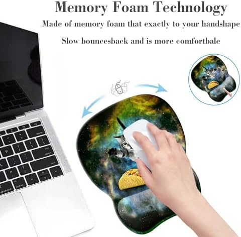 Ergonomic Mouse Pad with Wrist Support | Cute Mouse Pads with Non-Slip PU Base | for Home Office Working Studying Easy Typing & Pain Relief | Cute Cat Mousepad
