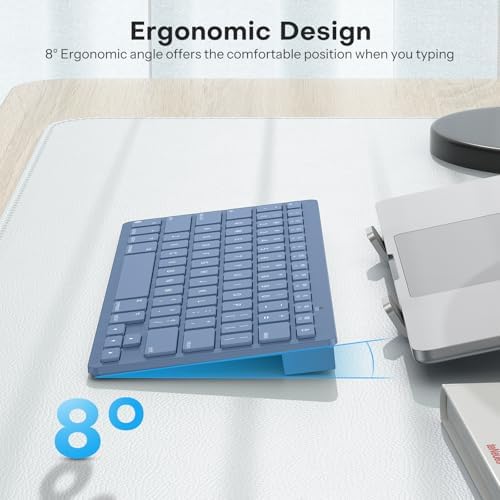 OMOTON Wireless Keyboard for Mac, Bluetooth Stable, No Numpad, Travel Size