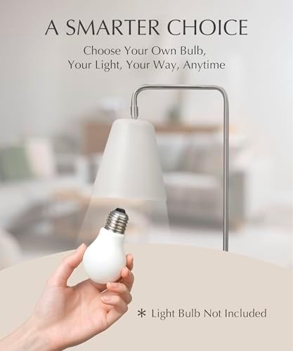 HarvestLand Steady Desk Lamp, Reading Lamp for Home Office, White Silver