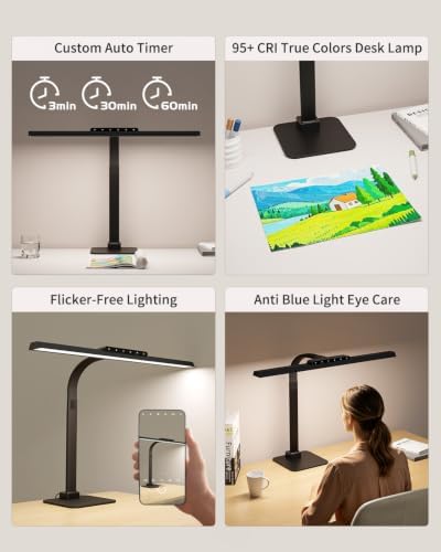 Large LED Desk Lamp for Home Office, 24W Architect Table Lamp