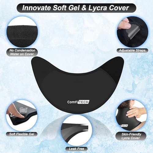 ComfiTECH Neck Ice Pack Wrap Gel, Cervical Cold Relief, M, 1 Pack