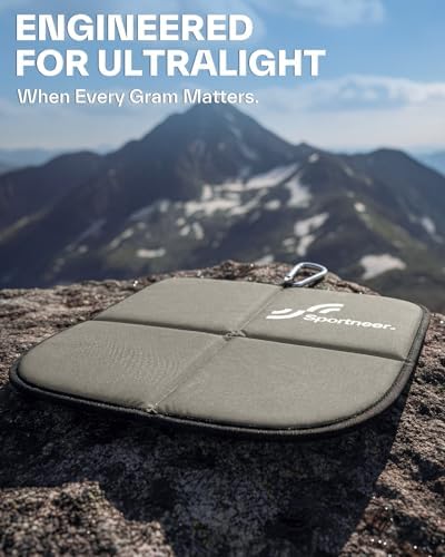 Sportneer Sitting Pad, Lightweight Waterproof Folding Seat Pad for Backpacking, 15.75'' x 15.75'' Portable Camping Seat Mat for Hiking, Picnics & Outdoor Use