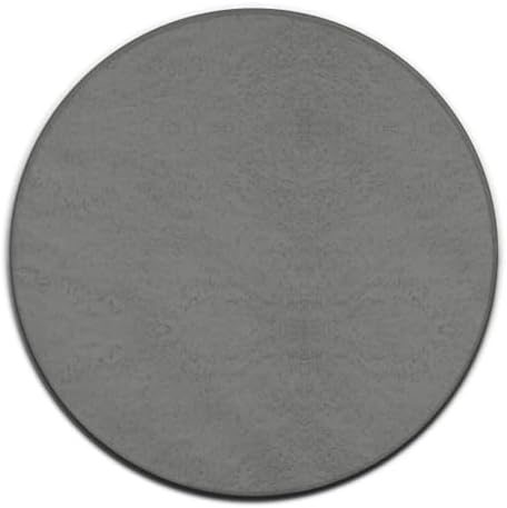Room Sofa Yoga Soft Round Carpet, Home Decor Non Slip Kitchen Office Circle Rug, Machine Washable Modern Round Area Rug Grey, 60inch