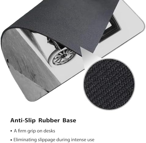 9.5x7.9 Inch Office/Gaming Mouse Pad, Vintage Classic Car Antique Automobile Retro Old Fashioned Design Black and White, Cute Anti-Slip Mat for Desk Decor