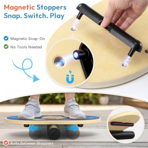 Sportneer Kids Balance Board, 4-Mode Adjustable Balance Trainer