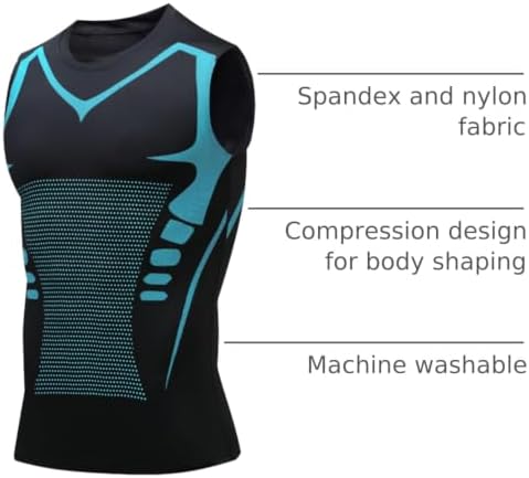Compression Shirt Men Slimming Body Shaper Vest Crewneck Workout Tank Top
