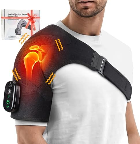 Cordless Shoulder Heating Pad & Massager with Vibration, FSA ⁄ HSA Eligible