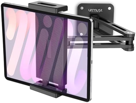 Urmust Dual Arm Tablet Wall Mount Ipad Holder, 4.7-13"
