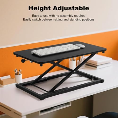 Standing Desk Converter Height Adjustable Keyboard Riser Black 23.6 Inch