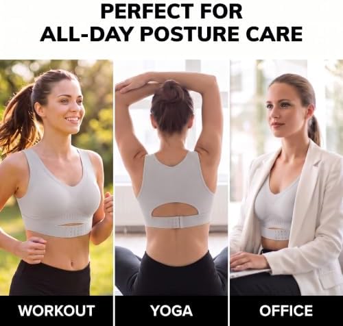 Posture Corrector Bra for Women Wireless Back Support Plus Size Sports Bra