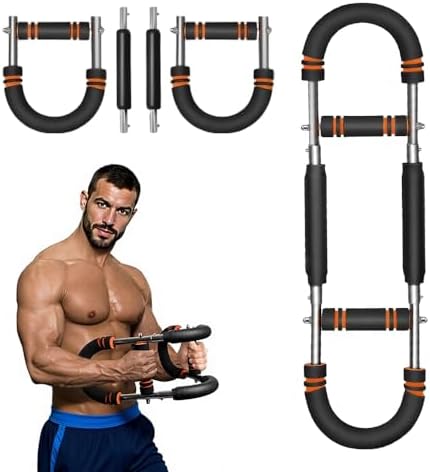 Twister Arm Trainer,Adjustable 6 Resistance Levels (45-130 lbs) Chest , Portable Chest & Arm Workout Equipment with High-Tensile Steel Spring for Forearm, Triceps, Power Twist Training