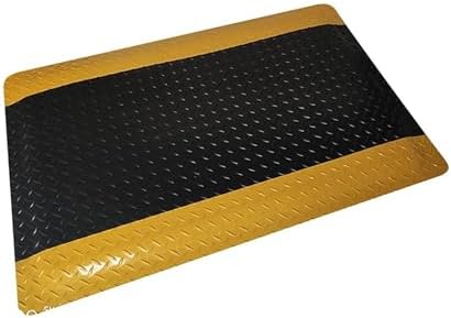 Vinyl Heavy Duty Diamond Sponge Pad,Industrial Anti-Fatigue Floor Mat,Non-Slip Waterproof Anti Fatigue Mat for Commercial Industrial Work.Black1-90x60cm/35.43x23.62in